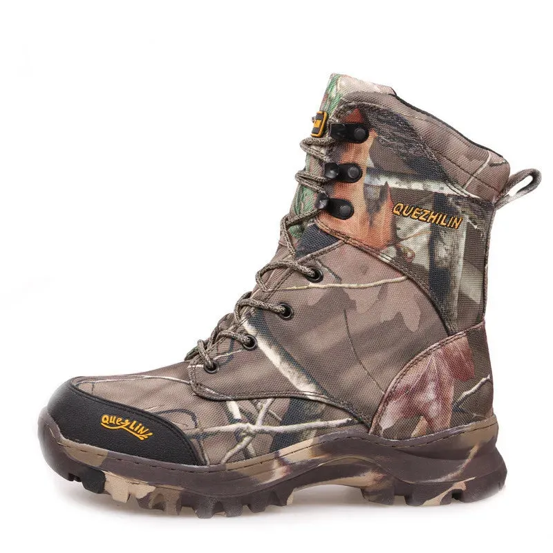 47 Large Size Bionic Camouflage Thermal Snow Boots Winter Outdoor Hunting Climbing Hiking Sports Fleece Warm Shoes