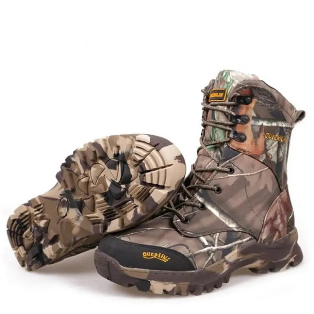 47 Large Size Bionic Camouflage Thermal Snow Boots Winter Outdoor Hunting Climbing Hiking Sports Fleece Warm Shoes