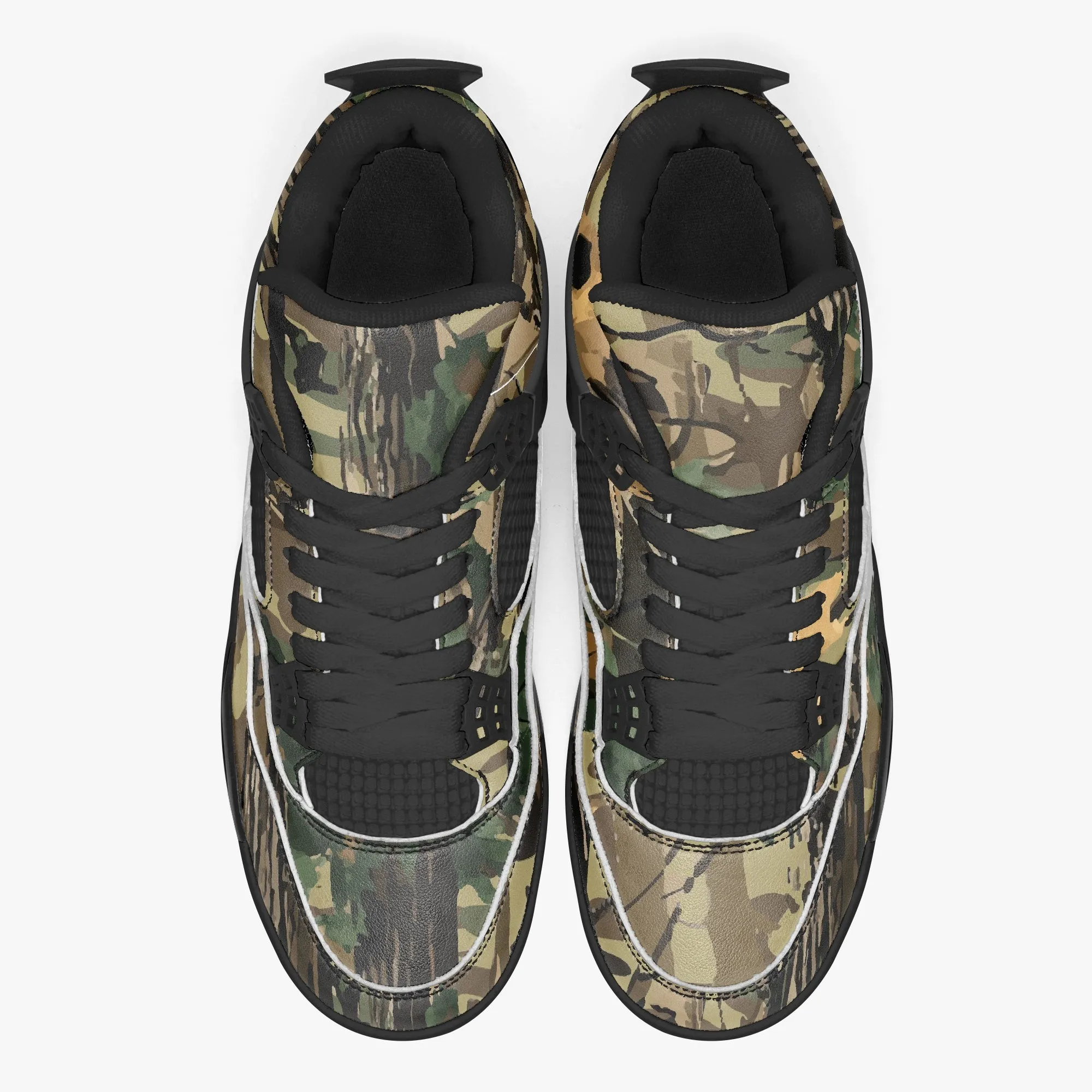 Forest Green Sneakers AJ4 Style | Hunting Camouflage
