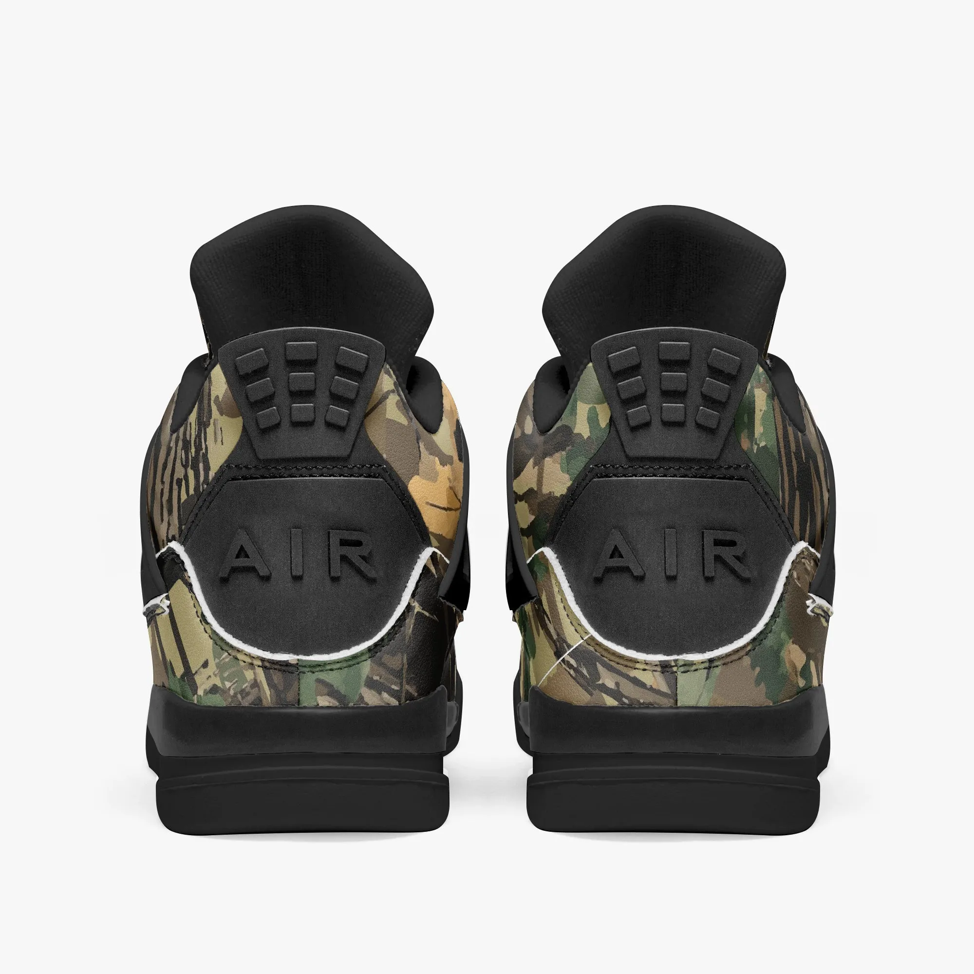 Forest Green Sneakers AJ4 Style | Hunting Camouflage