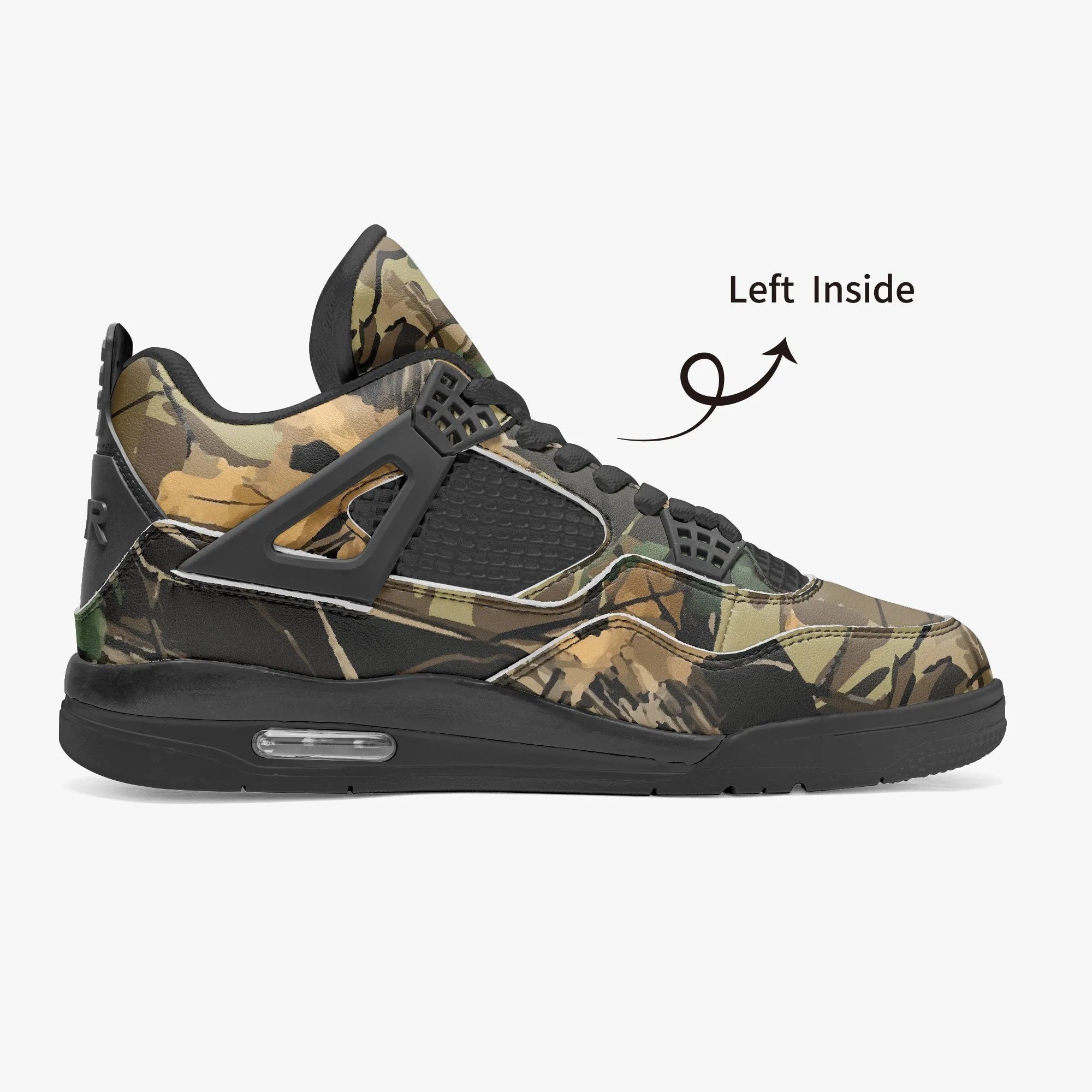Forest Green Sneakers AJ4 Style | Hunting Camouflage