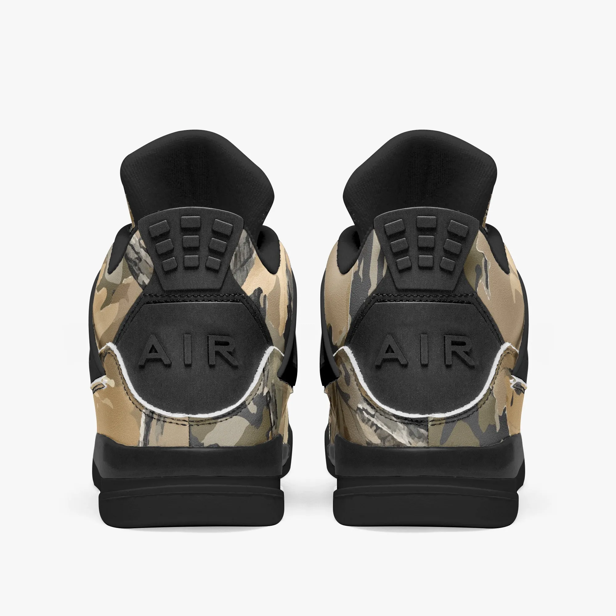 Hunting Sneakers AJ4 Style | Green Oak Tree Camouflage