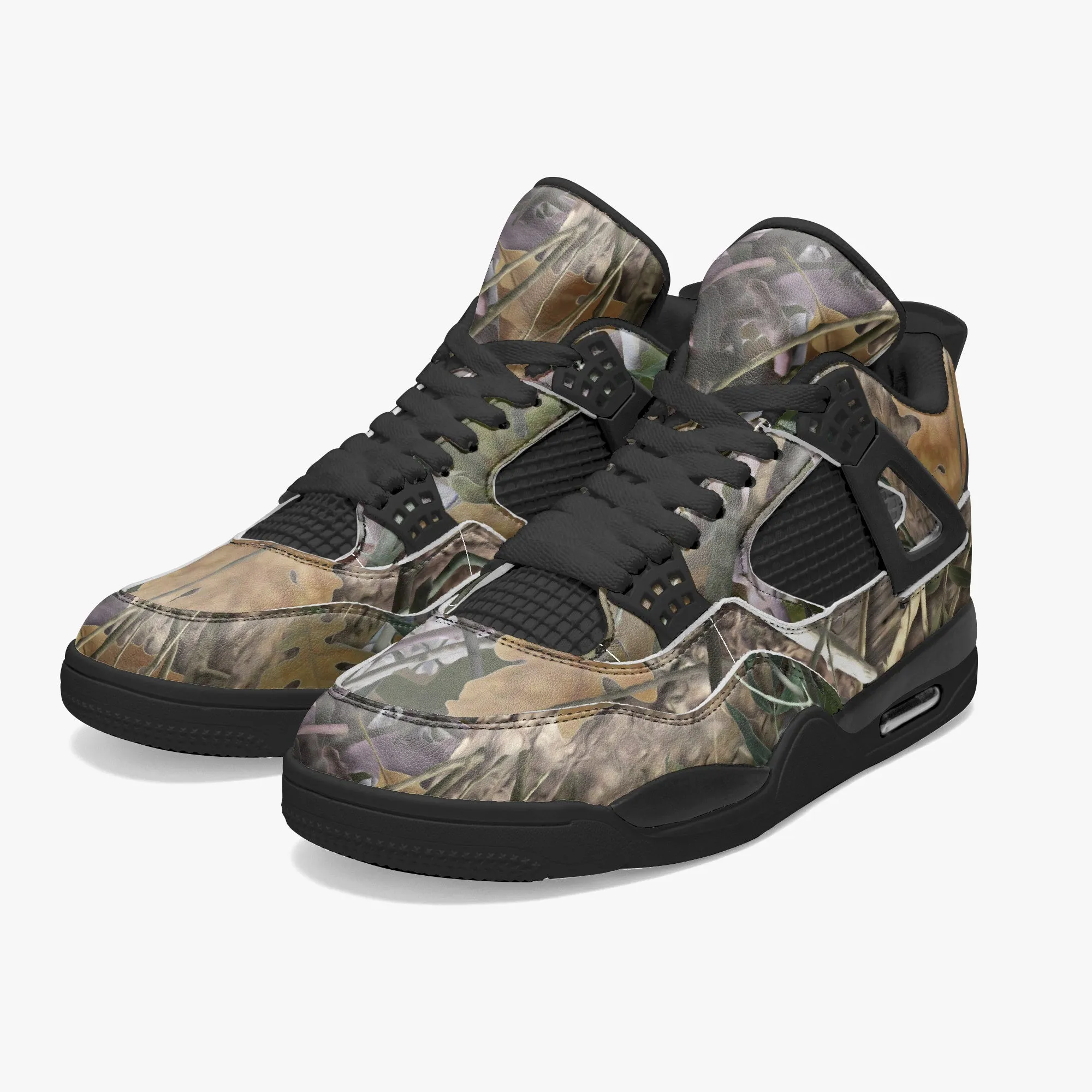 Hunting Sneakers | Brown Oak Tree Camouflage | AJ4 Style