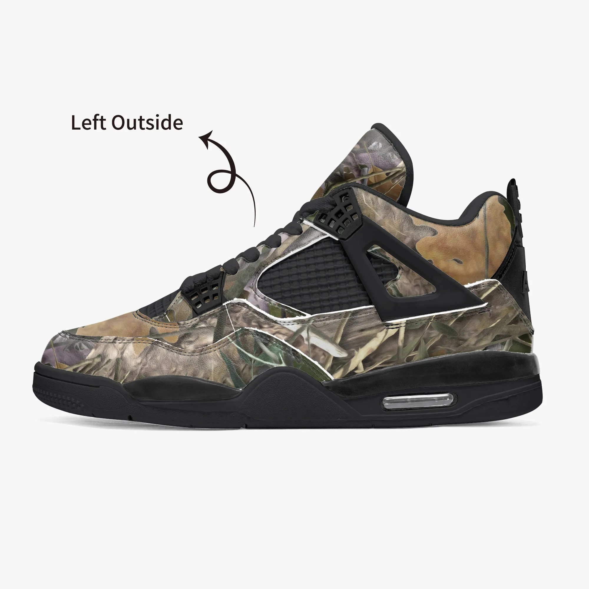 Hunting Sneakers | Brown Oak Tree Camouflage | AJ4 Style