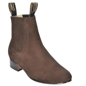 Los Altos 616359 Men's Tobacco Genuine Nubuck Charro Short Boots