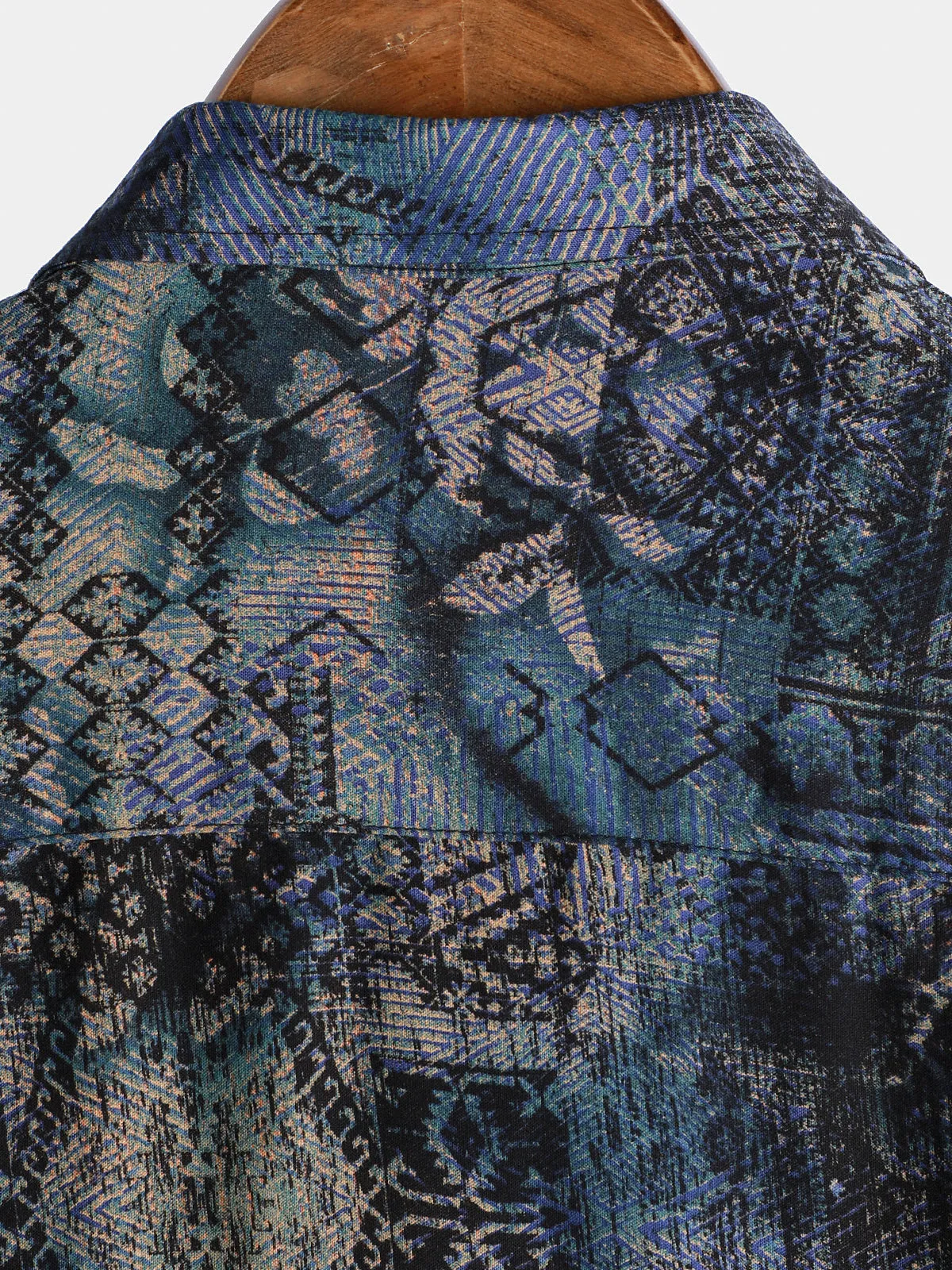 Men's Floral Print Vintage Holiday Soft Hawaiian Short Sleeve Shirt