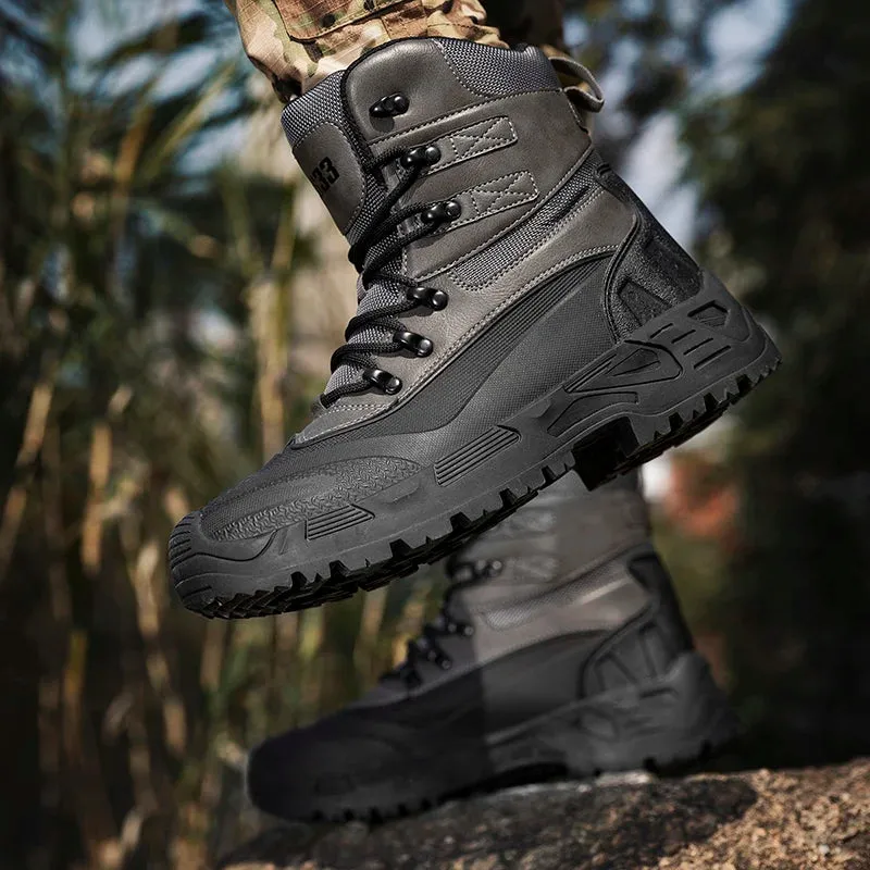 Men's Outdoor Training Boots High-quality High Desert Shoes Camouflage Hunting Climbing Botas Hiking Sneakes Shoes Big Size 47