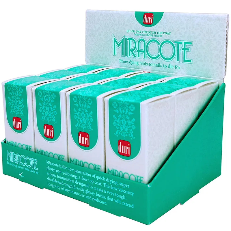 Miracote Quick Dry Through Top Coat, 12 Pieces Display