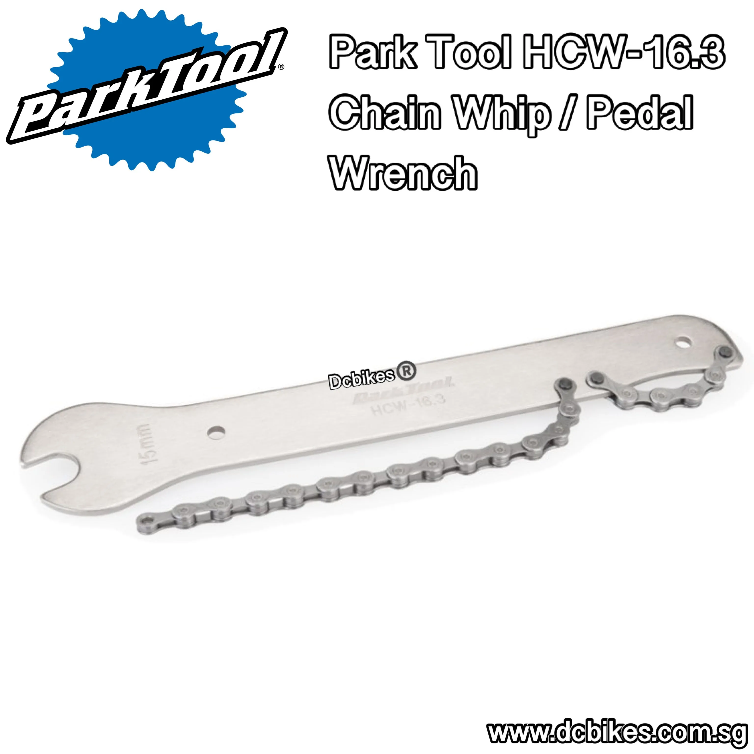 Park Tool HCW-16.3 Bicycle Chain Whip / Pedal Wrench