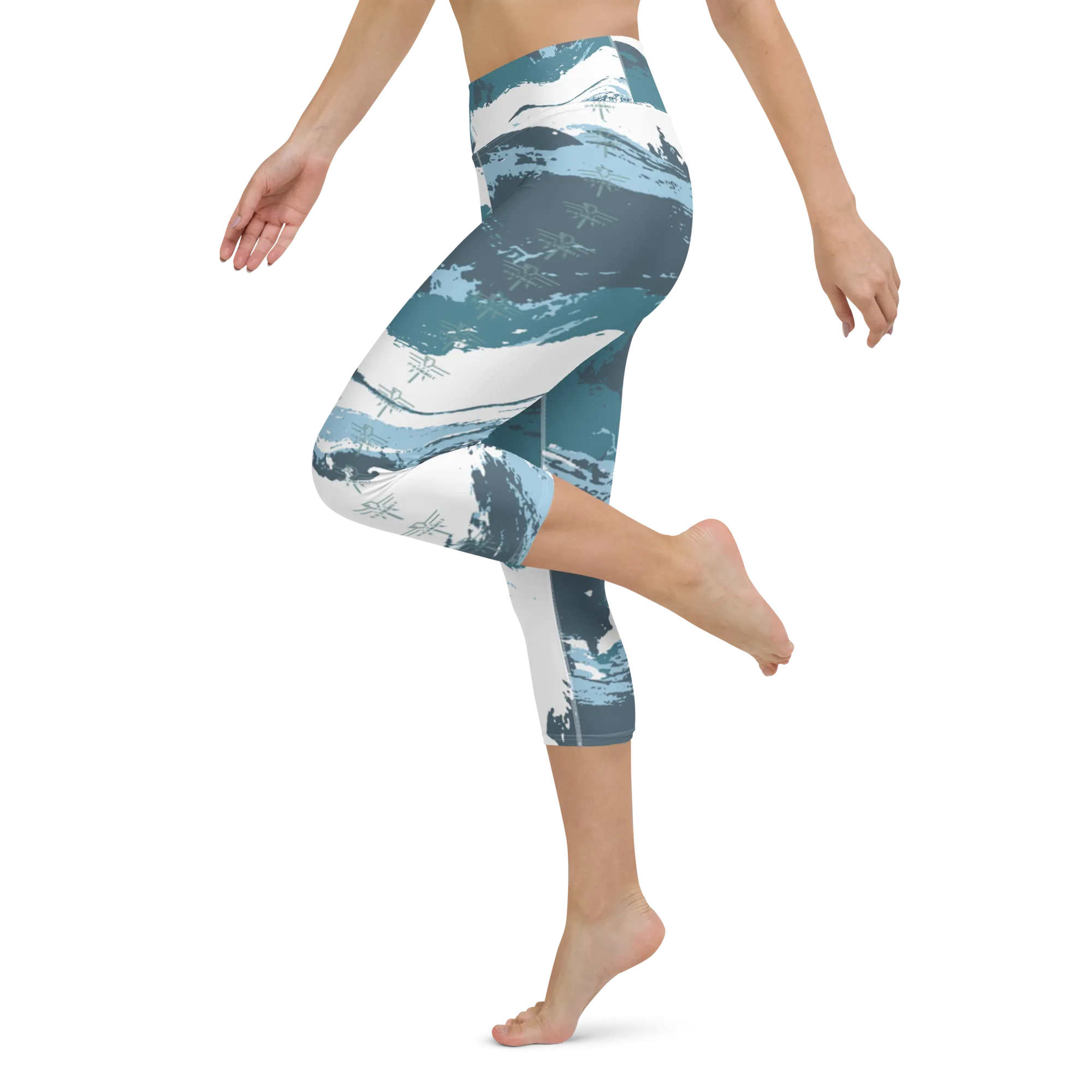 Patriot Marbled Earth Yoga Capri Leggings