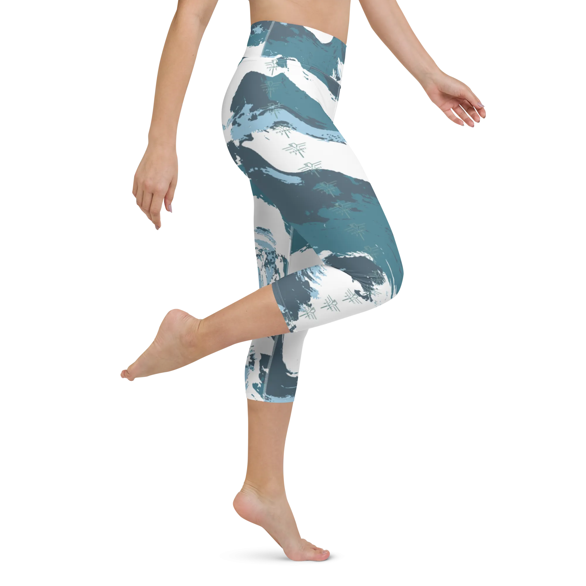 Patriot Marbled Earth Yoga Capri Leggings
