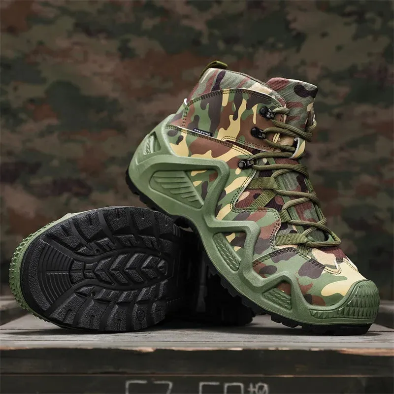 Thermal Snow Men Mountain Hunter Walking Shoes Army Green Male Hiker Climbing Mountain Shoes Camouflage Adult Hunting Boots