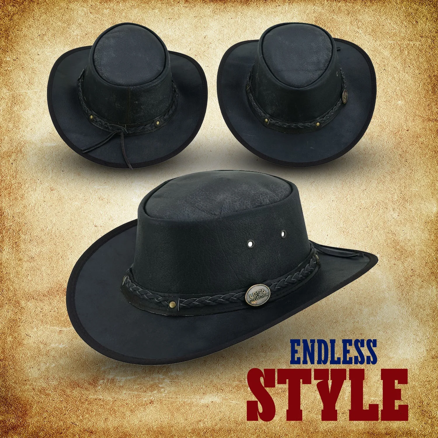 Unisex Leather Hat – Classic Style for Men and Women, Durable & Versatile