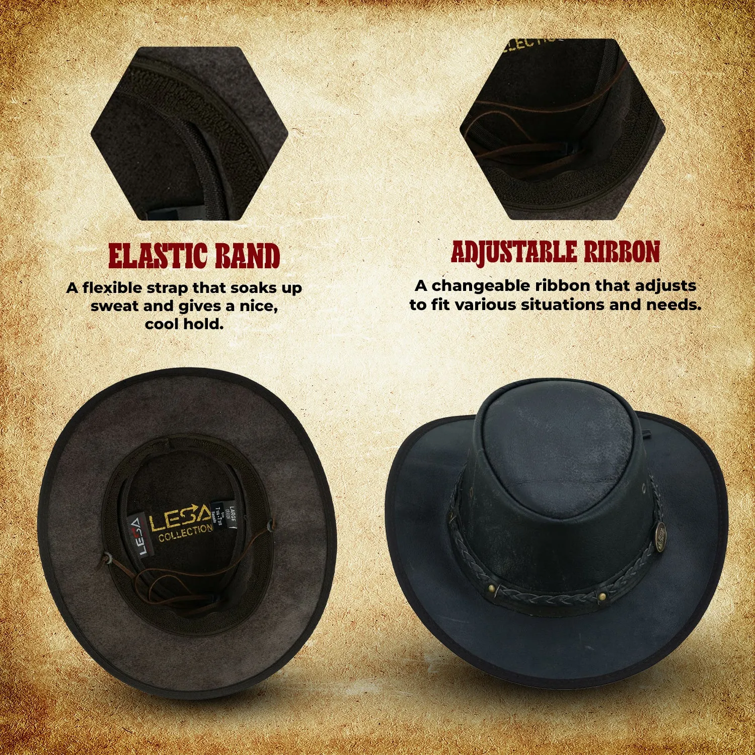 Unisex Leather Hat – Classic Style for Men and Women, Durable & Versatile